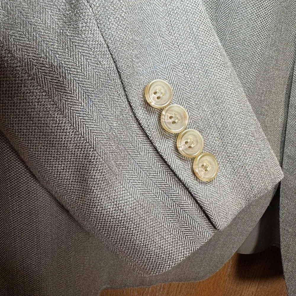 Lauren Ralph Lauren Silk Wool Sports Jacket‎ Men's 48L Single Breasted Gray